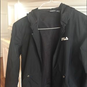 Fila black nylon jacket.